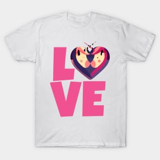 Unicorn Valentine Unicorns in Love Heart T-Shirt